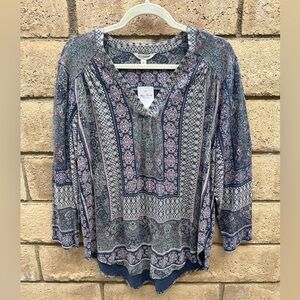 NWT Lucky Brand Peasant Top Size Large